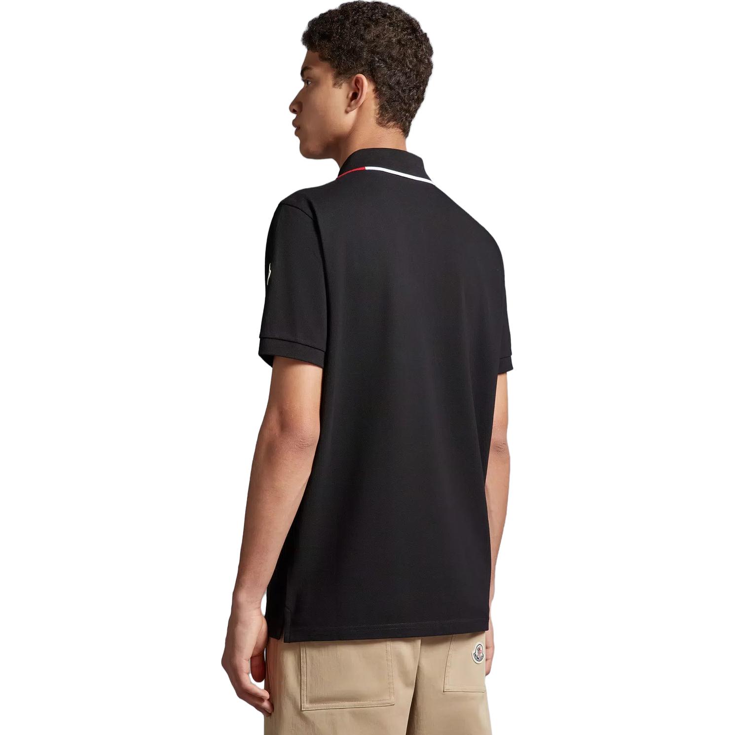 Moncler  Black Short-Sleeve Solid Polo Shirt with Polo Collar. I20918A0000584556999 圖 4