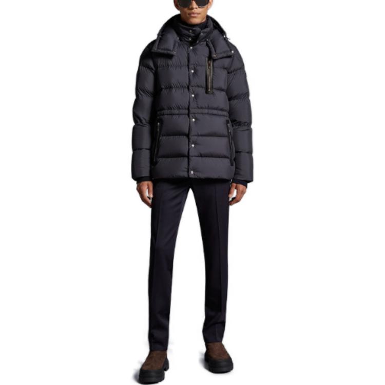 Moncler  Black Short Down Jacket with Solid Color Design. I20911A00168549SK999 圖 3