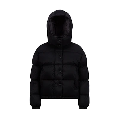 Moncler Black Short Puffer Jacket - Loose Fit, Comfortable Design. J20931A001825981B999