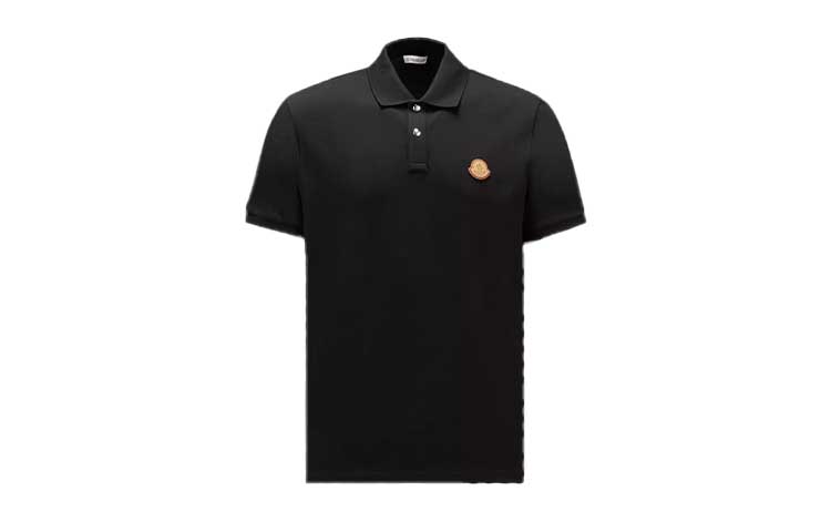 Order Moncler  Black Short Sleeve Polo Shirt Casual Pullover Style. I20918A0001484556999