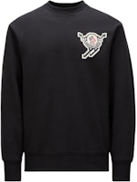 Moncler Black Ski Patch Crewneck Long-sleeve Sweatshirt J20918G00016899V4998 Moncler Black Ski Patch Crewneck Long-sleeve Sweatshirt J20918G00016899V4998