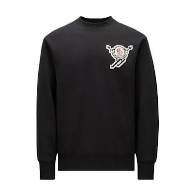 Moncler Black Ski Patch Crewneck Long-sleeve Sweatshirt J20918G00016899V4998