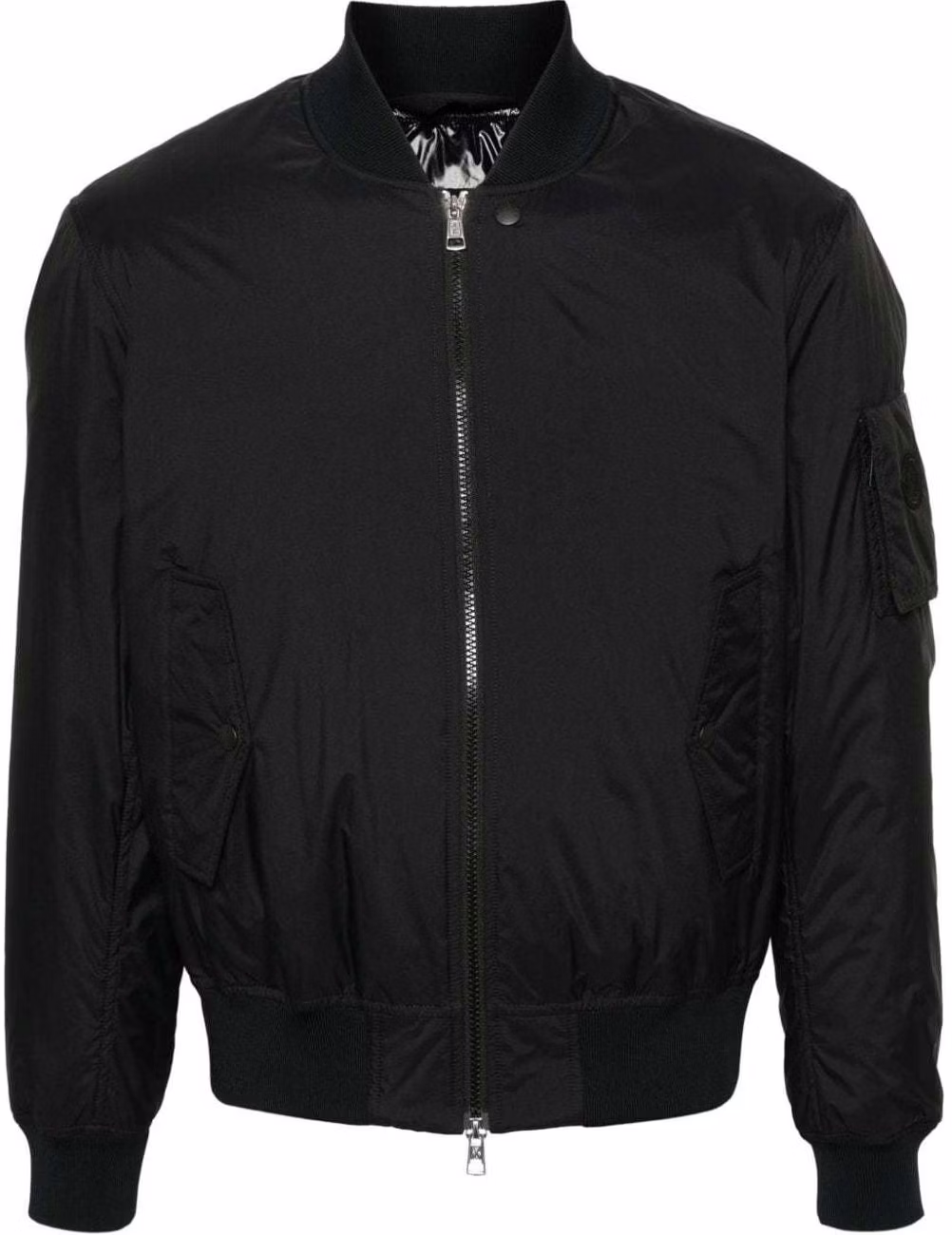 moncler-black-slim-fit-logo-patch-baseball-collar-long-sleeve-jacket-j10911-a00053596-tm-999