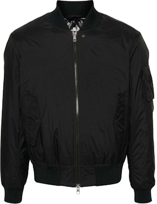 Moncler Black Slim-Fit Logo Patch Baseball Collar Long-Sleeve Jacket J10911A00053596TM999 Order Moncler Black Slim-Fit Logo Patch Baseball Collar Long-Sleeve Jacket J10911A00053596TM999