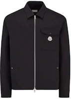 Moncler Black Slim Fit Zip-Up Long Sleeve Shirt with Logo Print. J10912F0000257448999 Moncler Black Slim Fit Zip-Up Long Sleeve Shirt with Logo Print. J10912F0000257448999