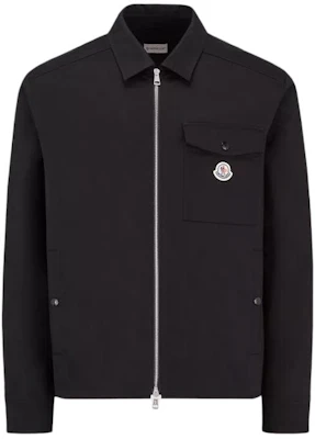 Moncler黑色修身拉鍊長袖襯衫附標誌印花 J10912F0000257448999 Buy Moncler黑色修身拉鍊長袖襯衫附標誌印花 J10912F0000257448999