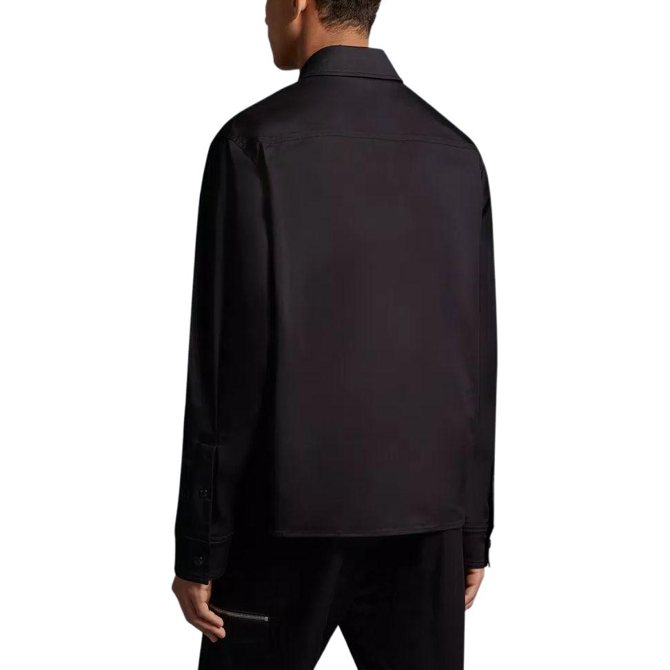 Moncler  Black Slim Fit Zip-Up Long Sleeve Shirt with Logo Print. J10912F0000257448999 圖 5