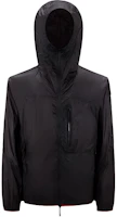 Moncler Black Solid Color Hooded Zip-Up Jacket. I10911A0010353279999 Moncler Black Solid Color Hooded Zip-Up Jacket. I10911A0010353279999