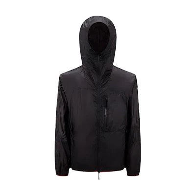 Moncler Black Solid Color Hooded Zip-Up Jacket. I10911A0010353279999