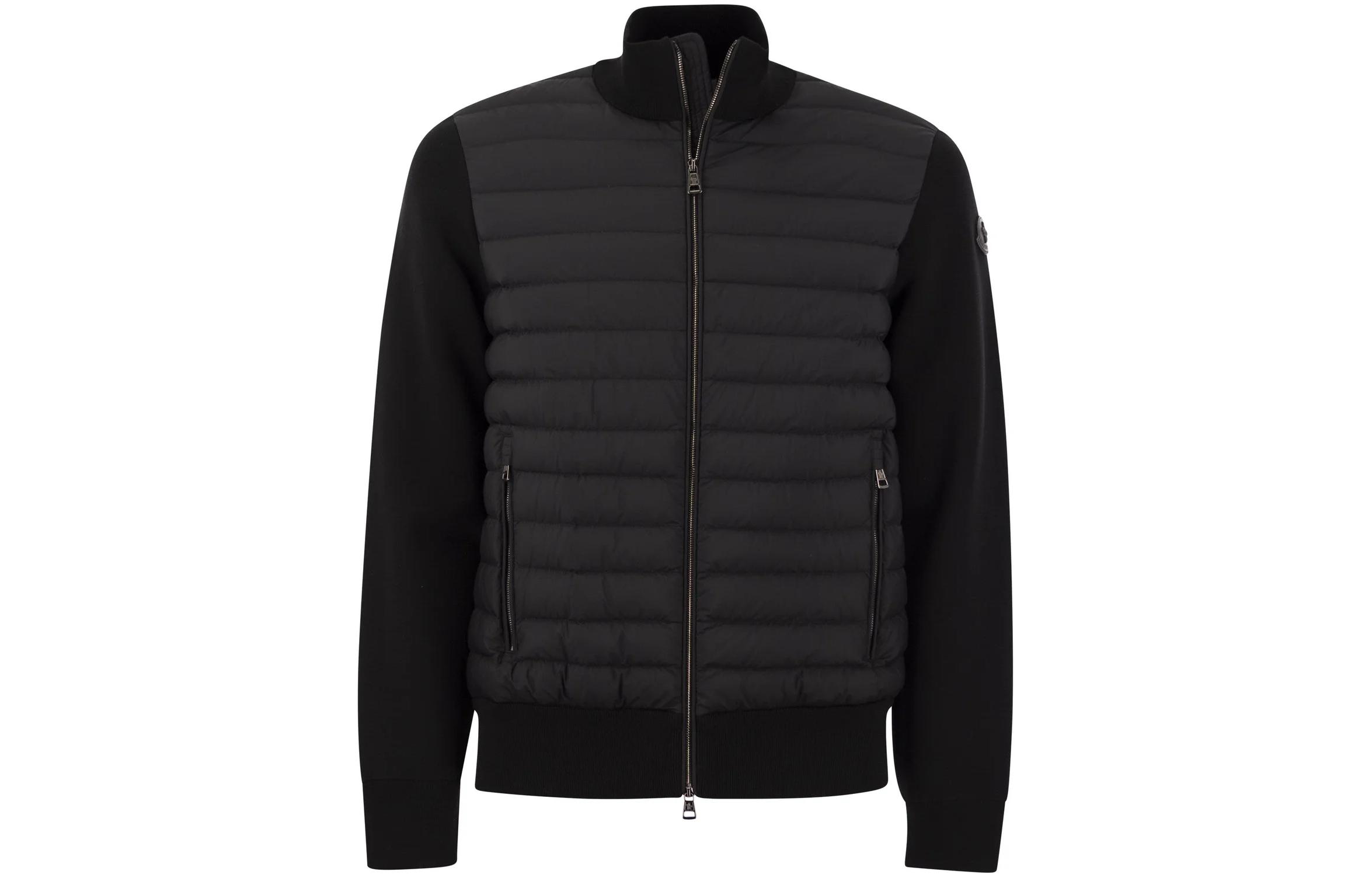 Moncler  Black Solid Color Stand Collar Zip-Up Down Jacket 9B00018V9100999 圖 2