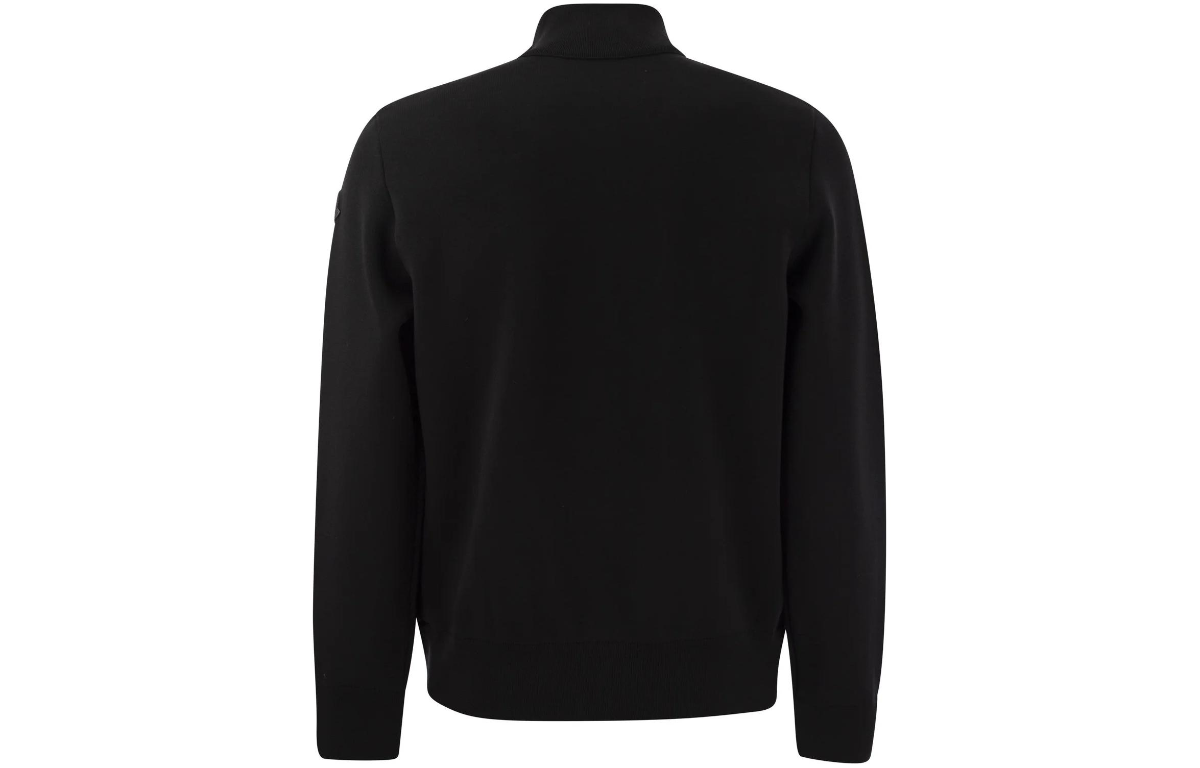 Moncler  Black Solid Color Stand Collar Zip-Up Down Jacket 9B00018V9100999 圖 3