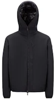 Moncler Black Solid Color Straight-Cut Hooded Jacket. I20911A00037539DK999 Moncler Black Solid Color Straight-Cut Hooded Jacket. I20911A00037539DK999