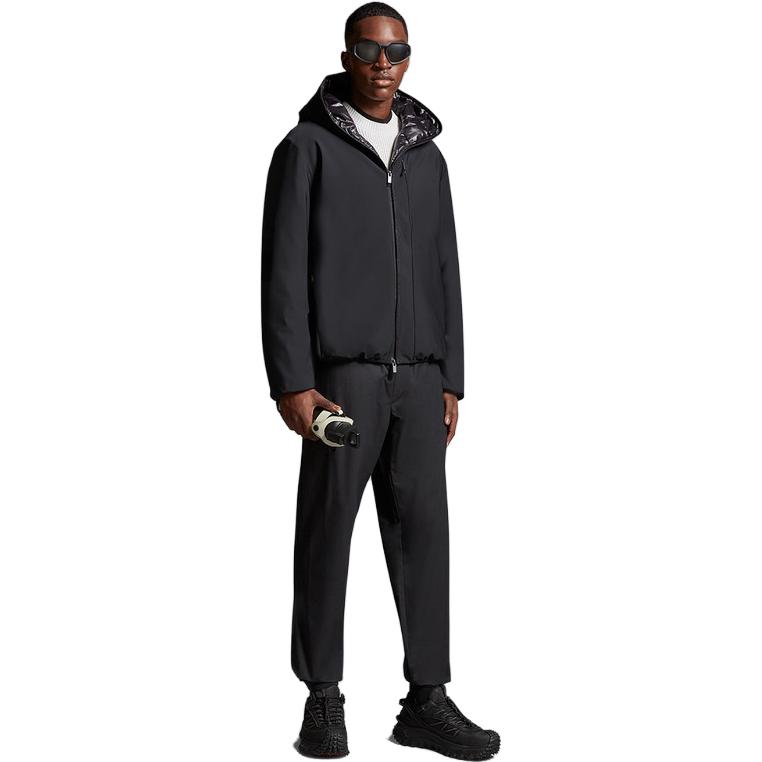 Lookbook Moncler 黑色素面直筒連帽夾克 I20911A00037539DK999