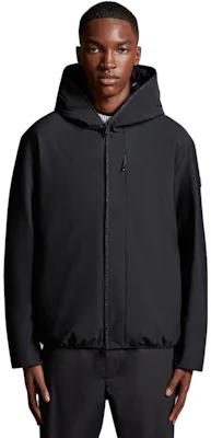 Moncler 黑色素面直筒連帽夾克 I20911A00037539DK999 Shop Moncler 黑色素面直筒連帽夾克 I20911A00037539DK999