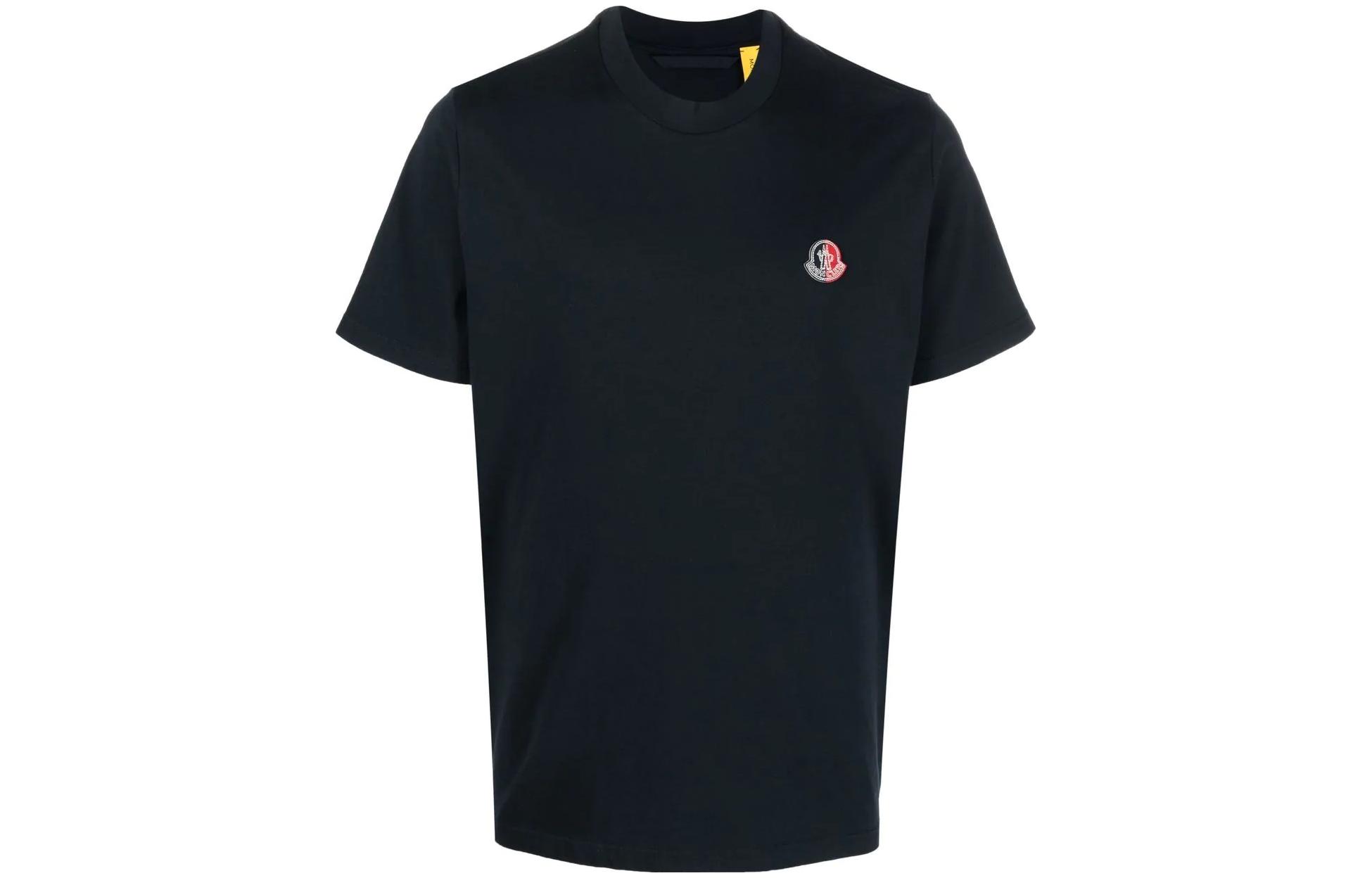 Moncler  Black Solid Logo Patch Pullover Short Sleeve T-Shirt. H20928C00007M2326999 圖 2
