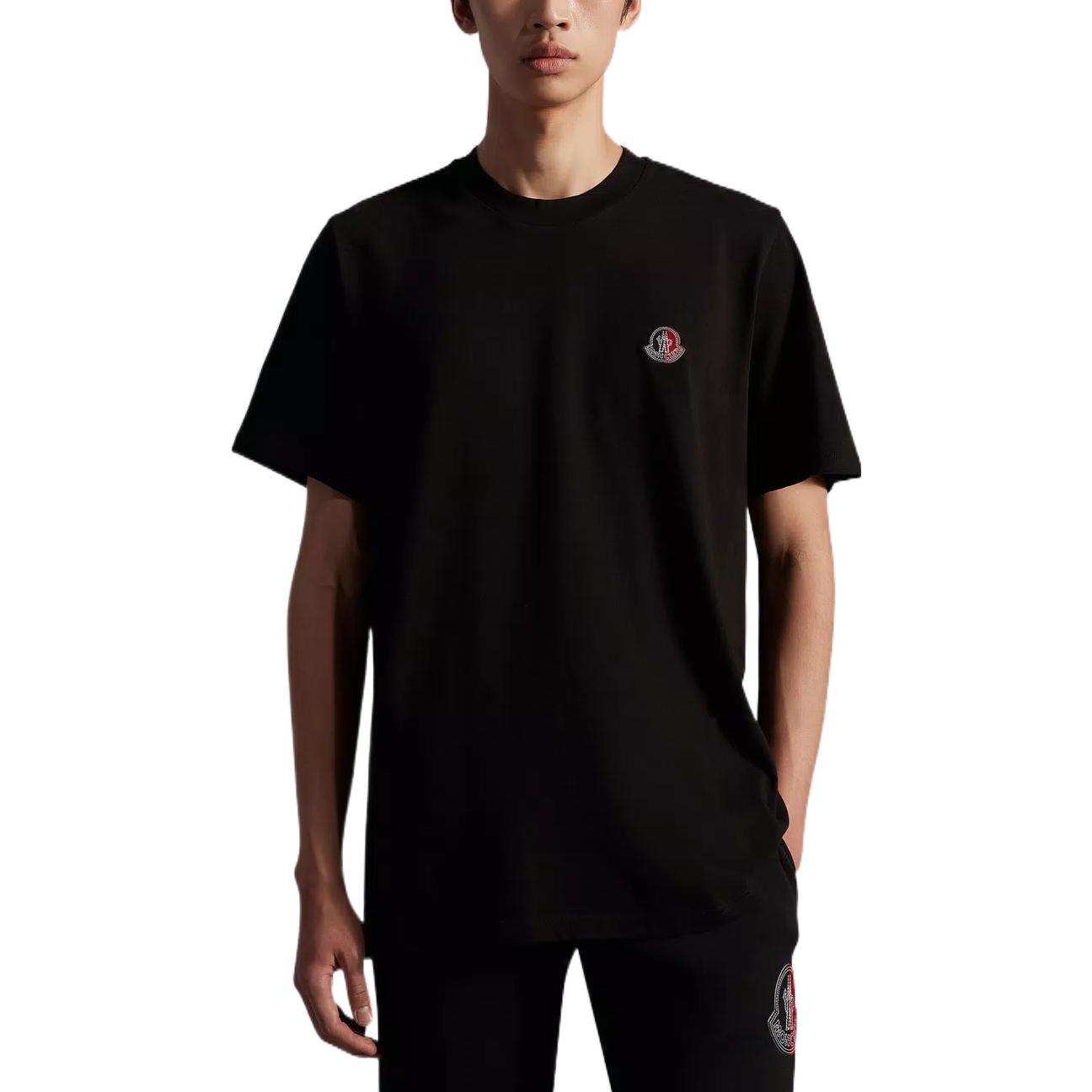 Moncler  Black Solid Logo Patch Pullover Short Sleeve T-Shirt. H20928C00007M2326999 圖 3