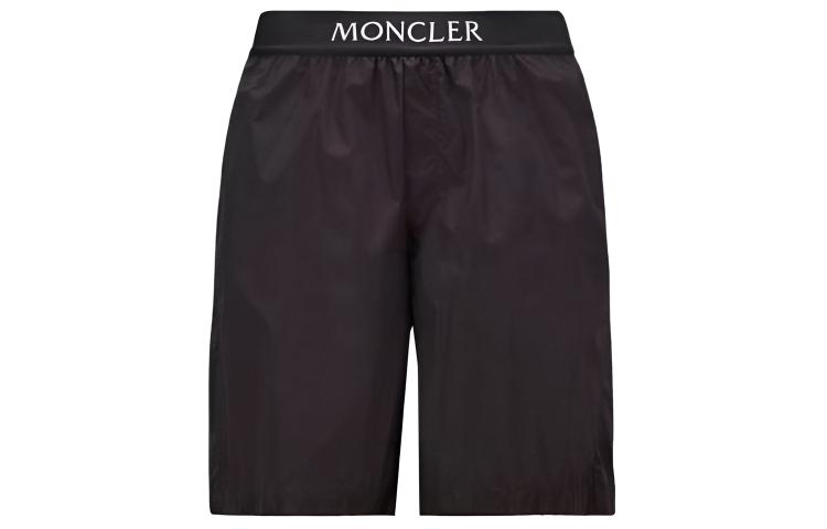 Moncler  Black Solid Mid-Rise Straight Swim Shorts. I10912C0001053326999