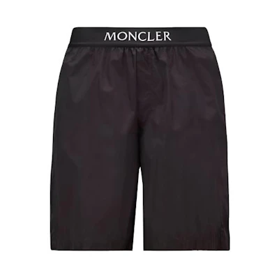 Moncler Black Solid Mid-Rise Straight Swim Shorts. I10912C0001053326999