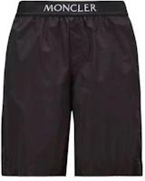 Order Moncler Pantalones Cortos de Natación Negros Rectos de Tiro Medio. I10912C0001053326999