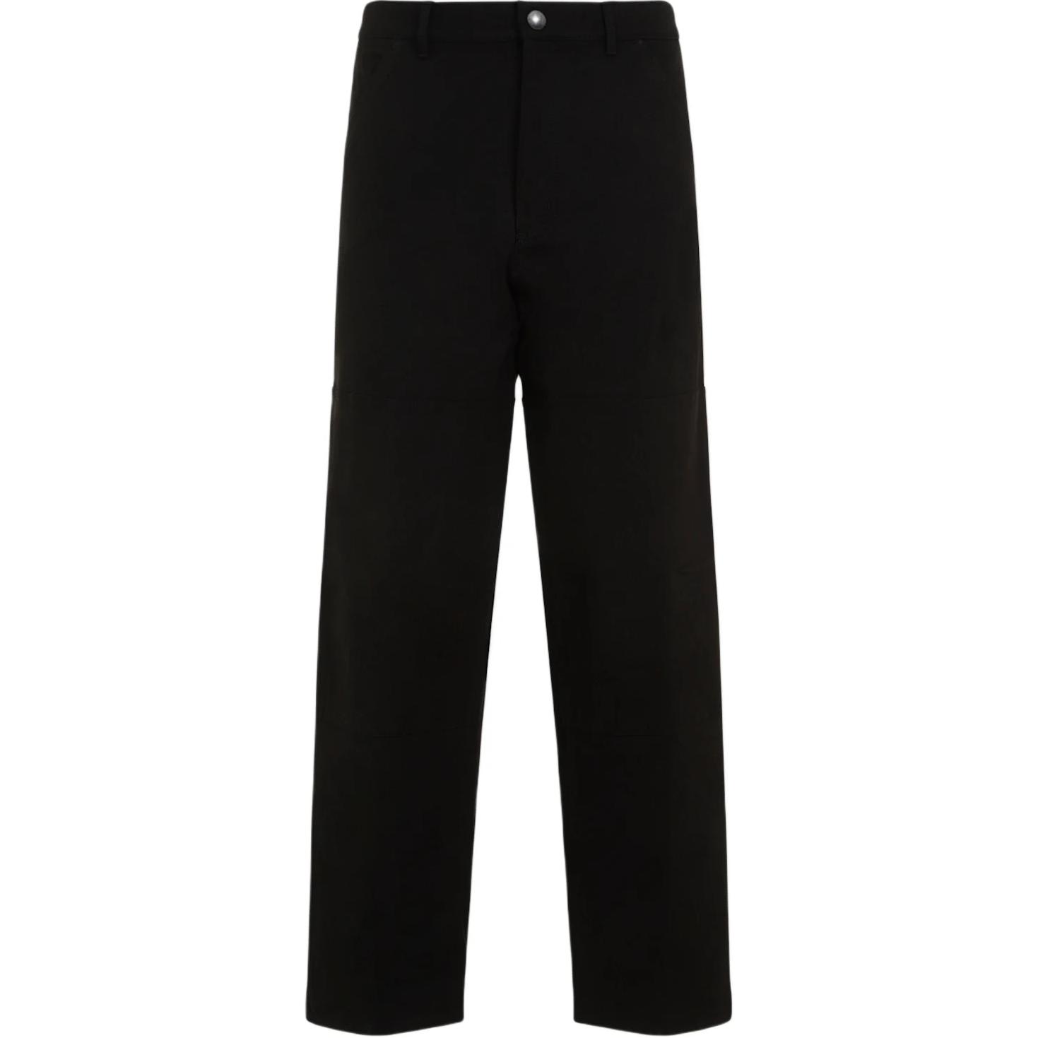 Moncler  Black Solid Mid-Waist Loose Fit Straight Casual Pants. J20912A00032597V6999