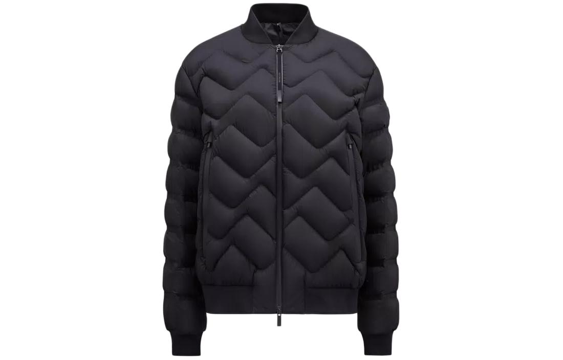 Moncler  Black Solid Zip-Up Down Jacket with Stand Collar. J10911A00016596K7999 圖 2