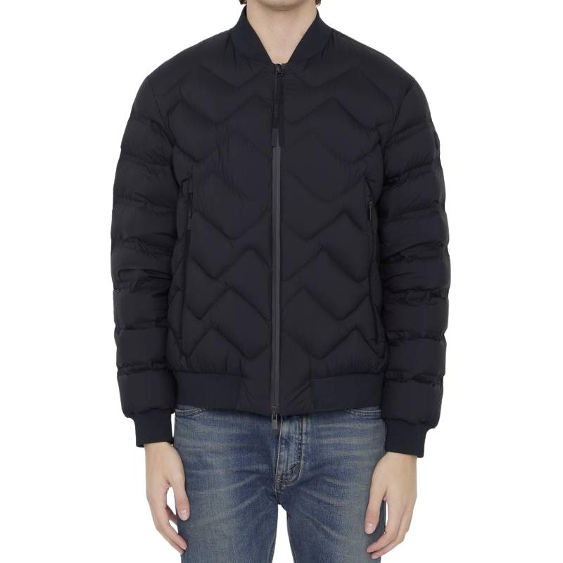 Moncler  Black Solid Zip-Up Down Jacket with Stand Collar. J10911A00016596K7999 圖 3