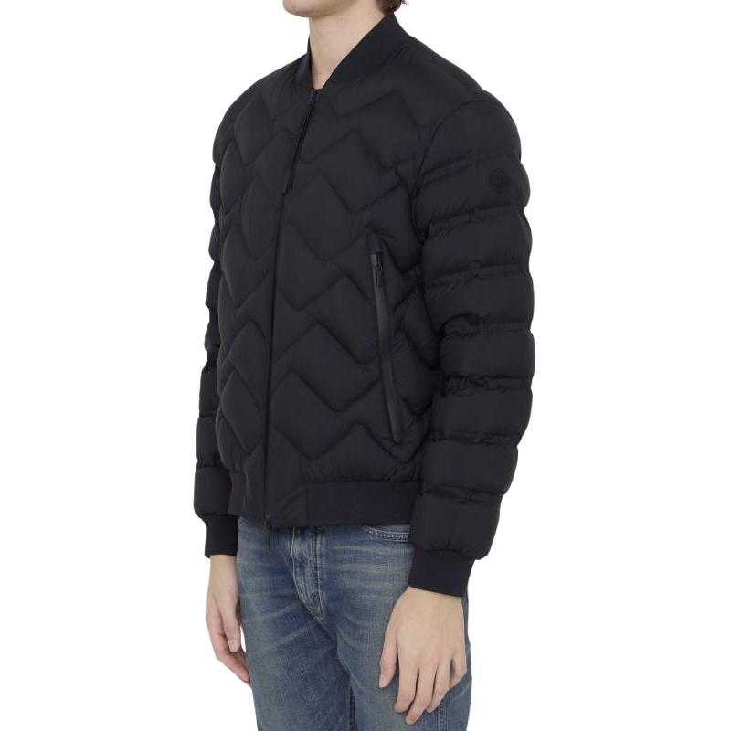 Moncler  Black Solid Zip-Up Down Jacket with Stand Collar. J10911A00016596K7999 圖 5