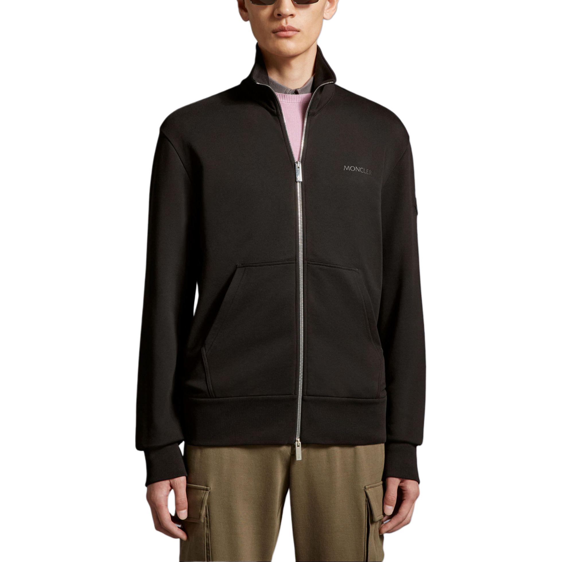 Lookbook Moncler  Black Solid Zip-Up High Neck Jacket. J10918G00061899YF999