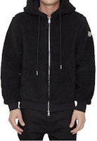 Moncler Black Solid Zip Logo Hoodie Jacket 8G00023-89A5V-999 Moncler Black Solid Zip Logo Hoodie Jacket 8G00023-89A5V-999