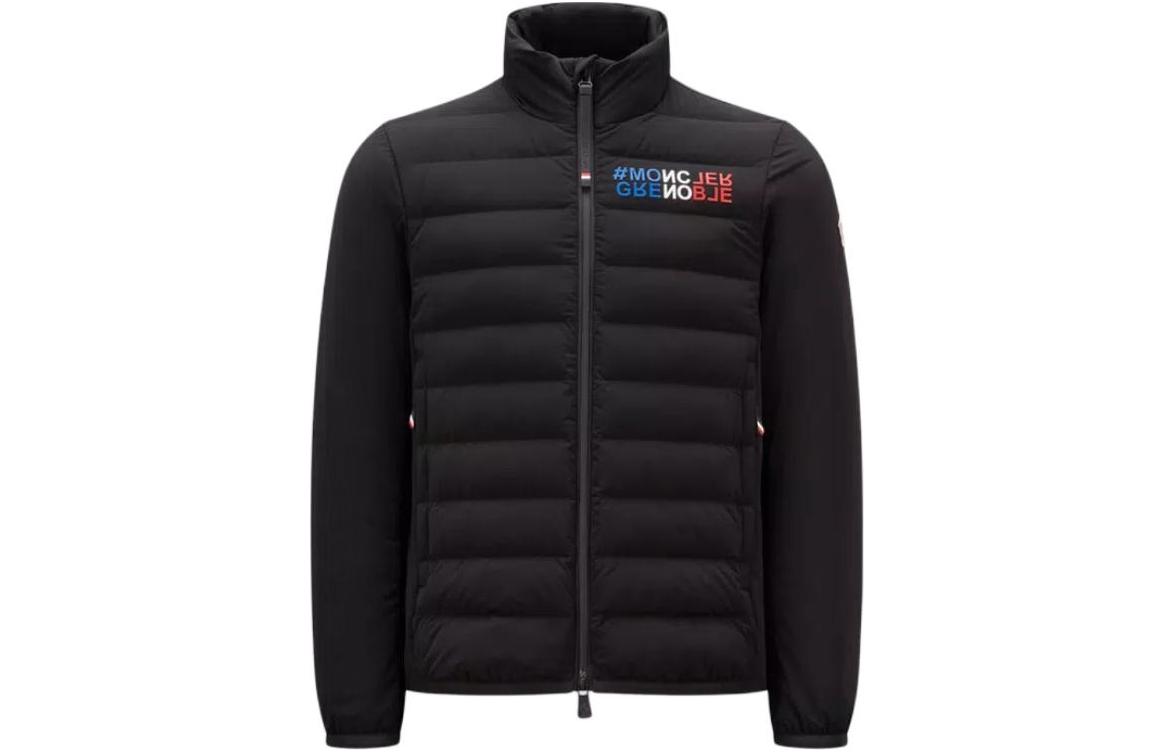 Moncler  Black Solid Zipper Long Sleeve Down Jacket. I20971A0003453513999