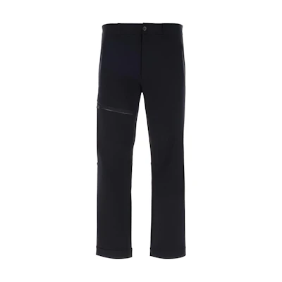 Moncler Black Straight Casual Pants with Solid Color and Zipper Design. 2A0001154A1U742