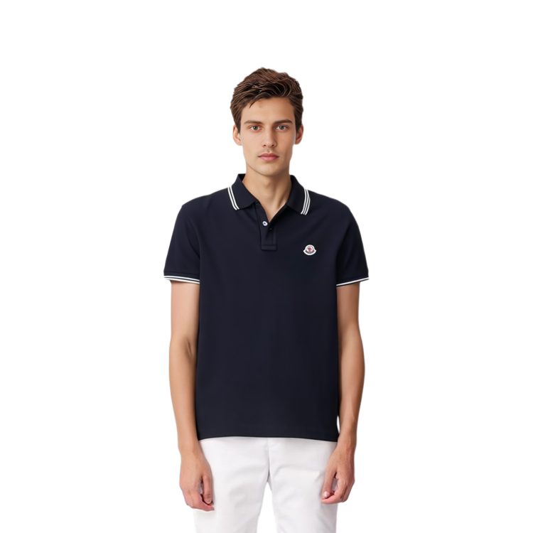 Moncler  Black Striped Short Sleeve Polo Shirt E1091830439984556773 圖 4