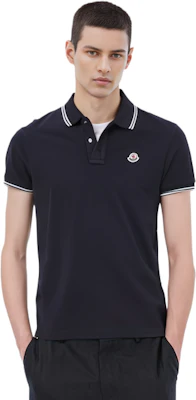 Moncler Black Striped Short Sleeve Polo Shirt E1091830439984556773 Purchase Moncler Black Striped Short Sleeve Polo Shirt E1091830439984556773