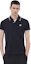 Purchase Moncler Black Striped Short Sleeve Polo Shirt E1091830439984556773