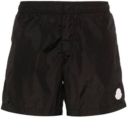 Moncler Black Swim Shorts Elastic Waist Logo Casual Low-Rise Trunks. J10912C0001953326998 Buy Moncler Black Swim Shorts Elastic Waist Logo Casual Low-Rise Trunks. J10912C0001953326998