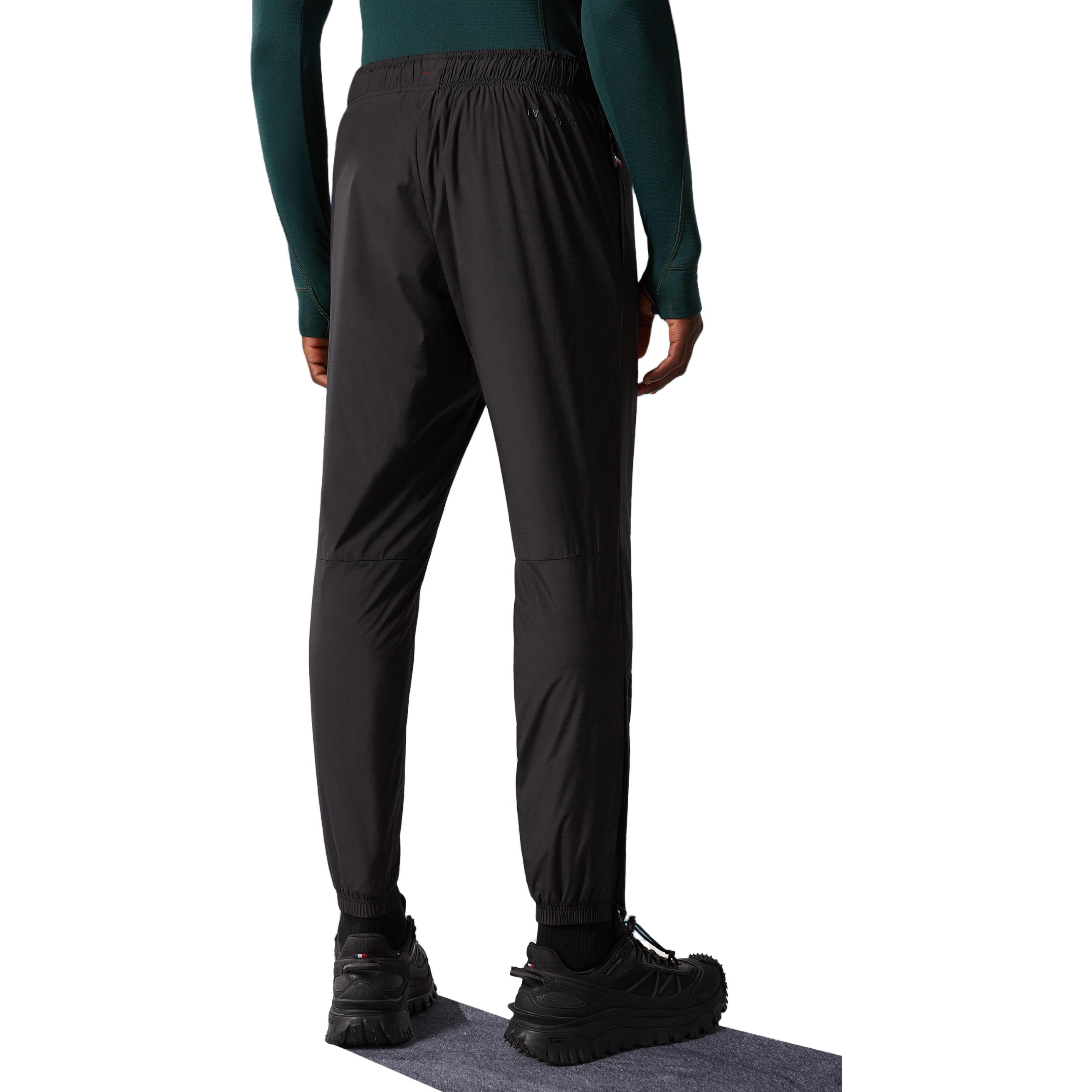 Shop Moncler  Black Tapered Casual Pants with Drawstring Waist. I20972A00002596H5999