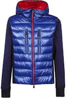 Moncler Blue Colorblock Hooded Zip-Up Down Cardigan Jacket 9B00006C9043751 Moncler Blue Colorblock Hooded Zip-Up Down Cardigan Jacket 9B00006C9043751