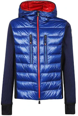 Moncler 藍色拼接連帽拉鍊羽絨開襟外套 9B00006C9043751 Order Moncler 藍色拼接連帽拉鍊羽絨開襟外套 9B00006C9043751