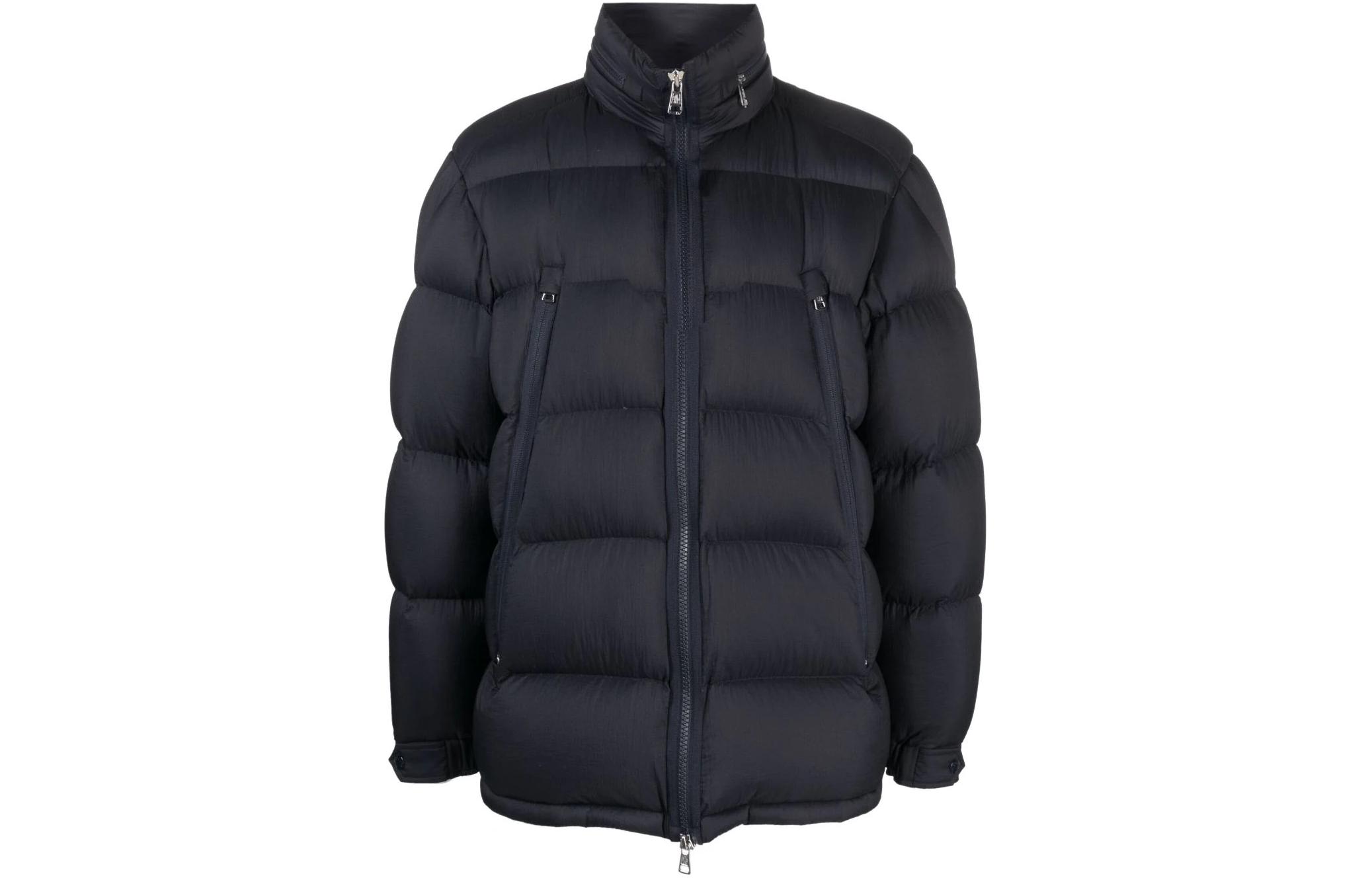 Moncler  Blue Down Jacket with Zip-Up Stand Collar and Long Sleeves I20911A00048596JB 圖 2