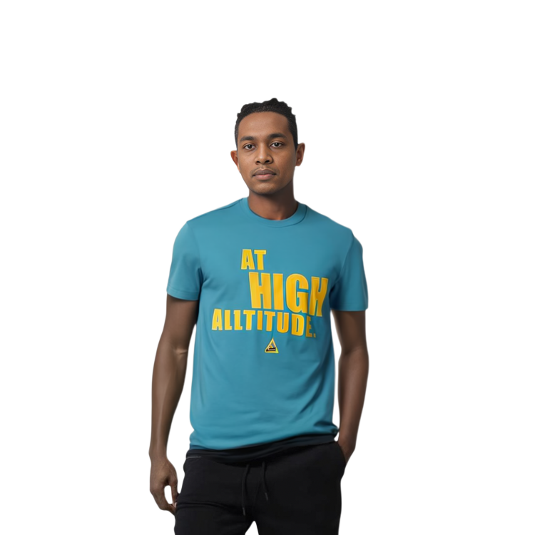 Shop Camiseta Casual Moncler Azul con Logo Impreso de Manga Corta. 209180019508390T730