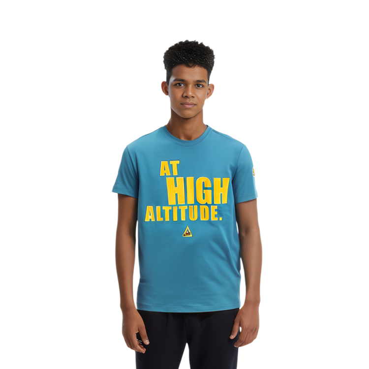 Purchase Camiseta Casual Moncler Azul con Logo Impreso de Manga Corta. 209180019508390T730