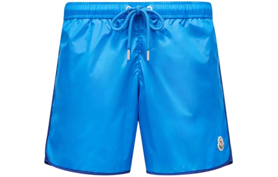 Order Moncler Bañador Recto Azul con Logo y Cordón Ajustable. J10912C0000853326719