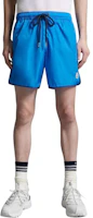 Shop Moncler Bañador Recto Azul con Logo y Cordón Ajustable. J10912C0000853326719