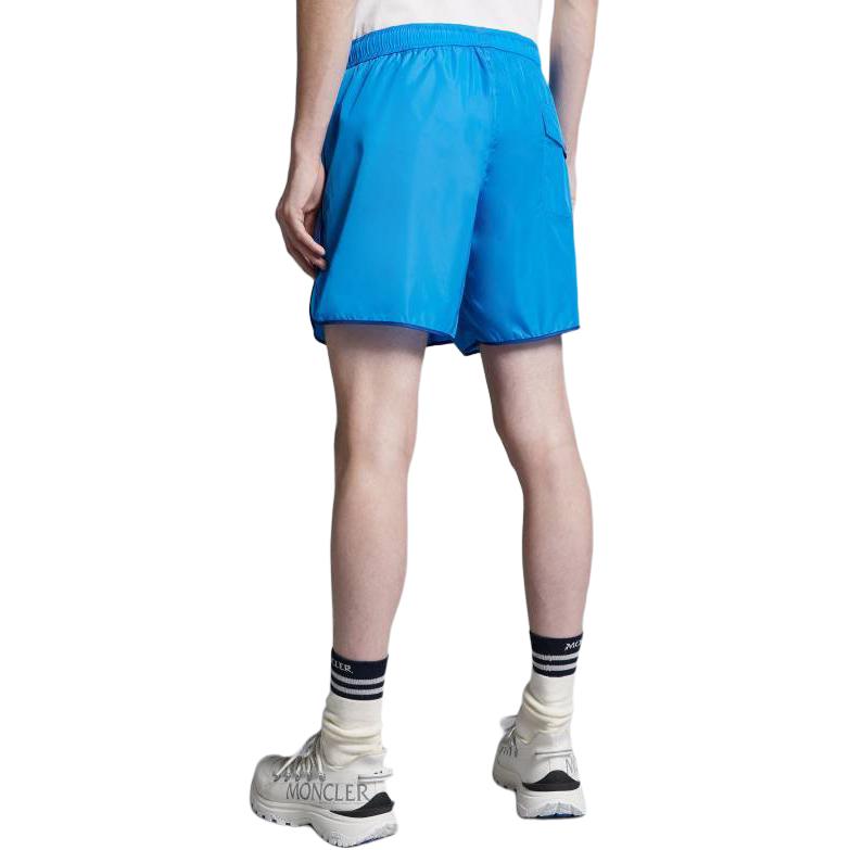 Details for Moncler Bañador Recto Azul con Logo y Cordón Ajustable. J10912C0000853326719