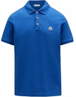 Moncler Blue Logo Embroidered Cotton Short Sleeve Polo Shirt. G10918A7070084556793 Moncler Blue Logo Embroidered Cotton Short Sleeve Polo Shirt. G10918A7070084556793