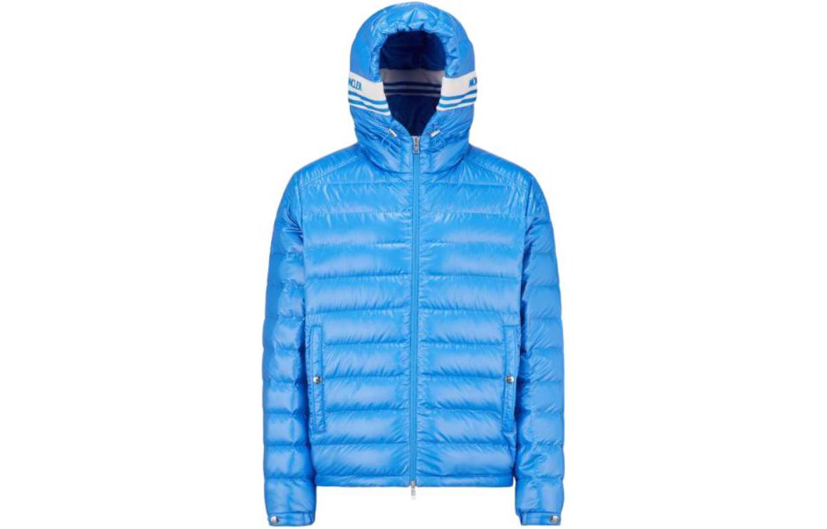 Order Moncler 藍色寬鬆版連帽拉鍊羽絨外套 J10911A00003595ZJ73O