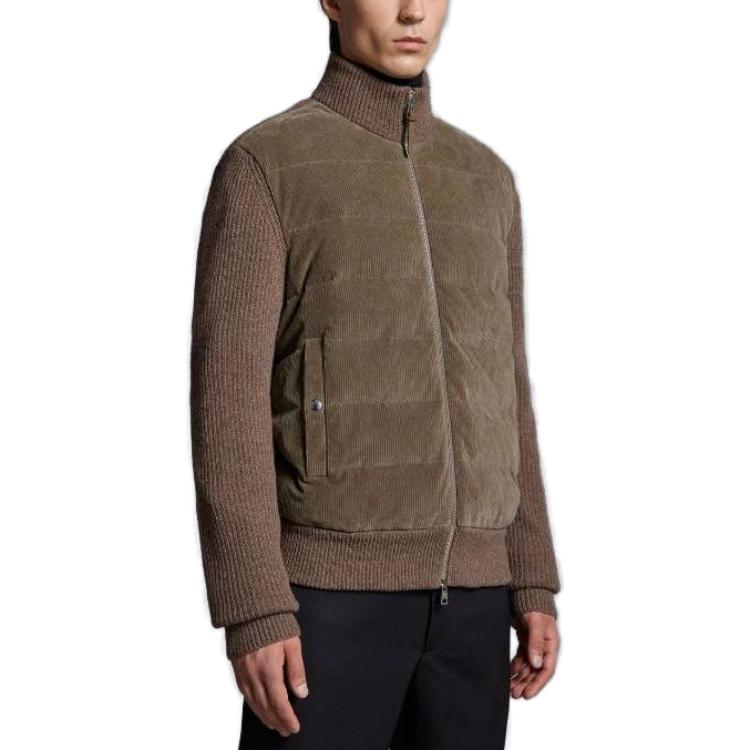 Moncler  Brown Patchwork High-Neck Long-Sleeve Down Jacket 9B00028M1241240 圖 5