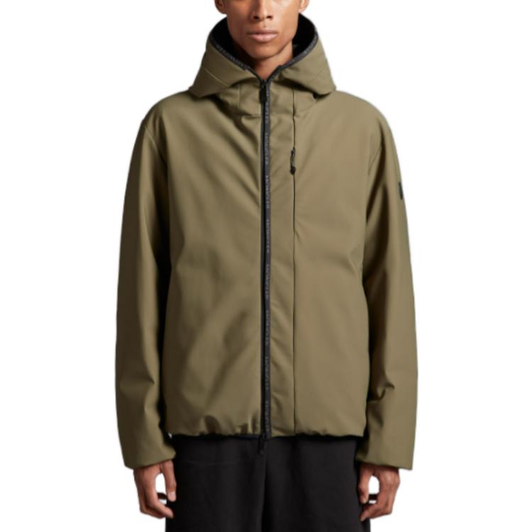 Lookbook Moncler  Brown Solid Color Zip-Up Hoodie Jacket Long Sleeve. I20911A00037539DK818