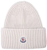 Order Moncler 白色純色設計羊絨針織毛帽 3B00066M1127216