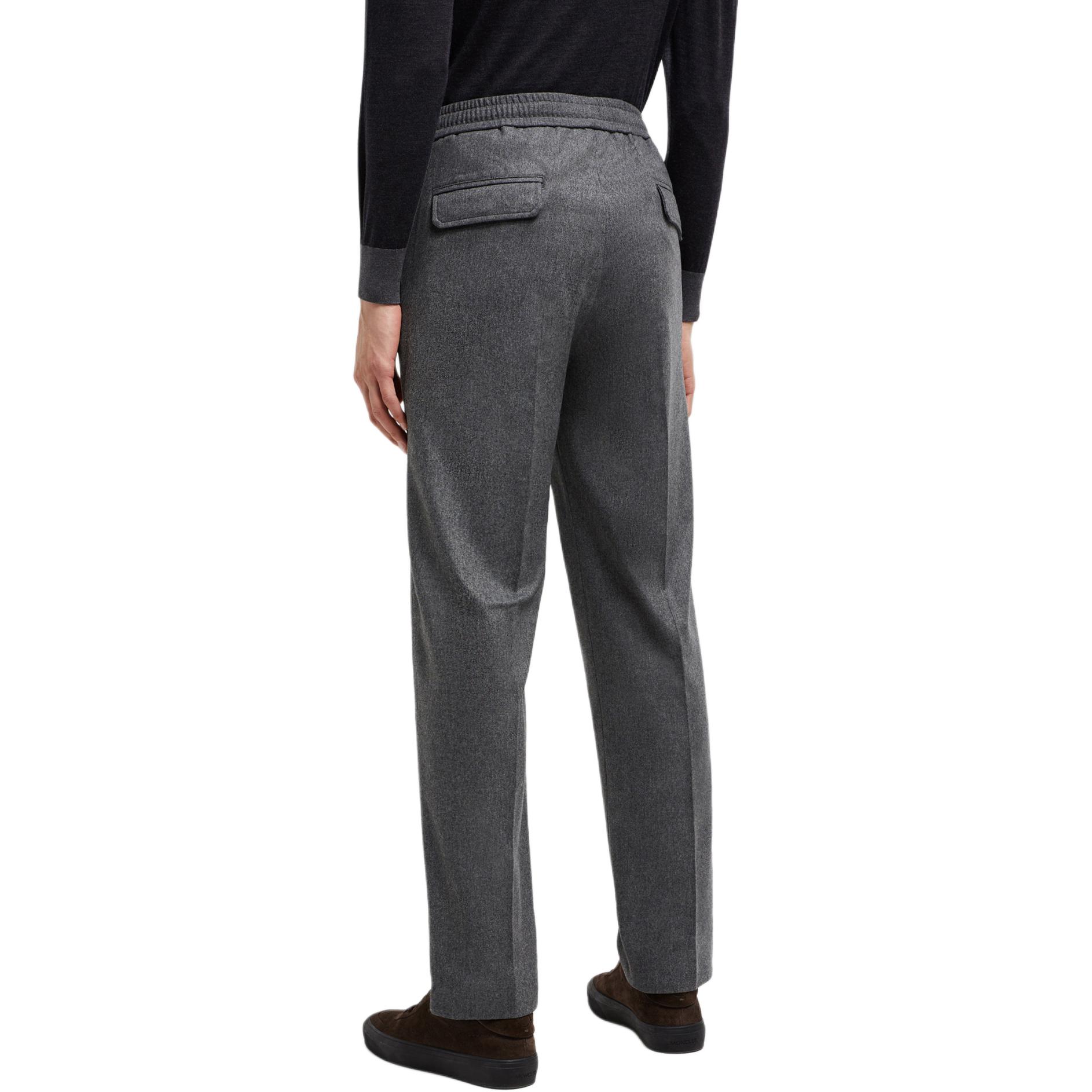 Purchase 몽클레어 캐시미어 패치 소프트 니트 그레이 스포츠 팬츠. J20912A00026596LQ940